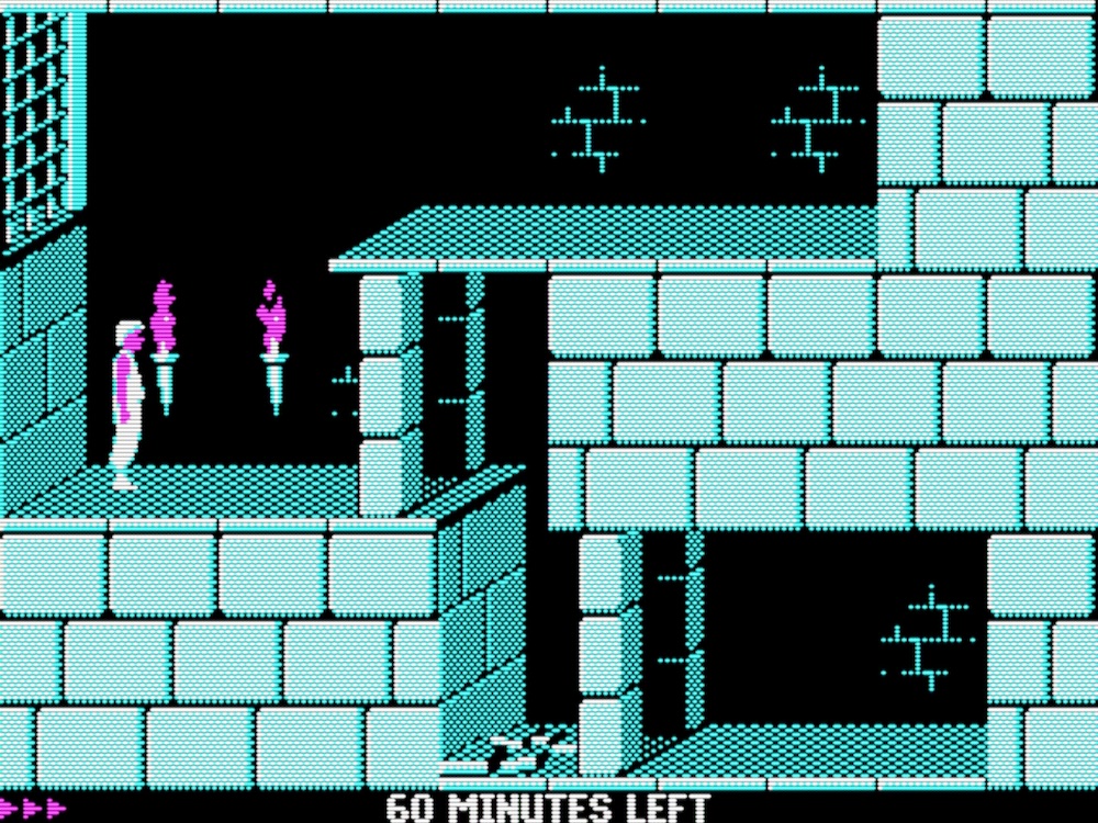 Prince of Persia in CGA mode. Yeah, it's not pretty...